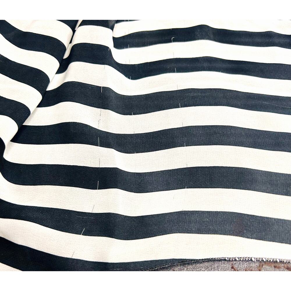 ⚫⚪Black White Striped Sheer Cover Up OSFM Beach Vacation - Picture 10 of 12